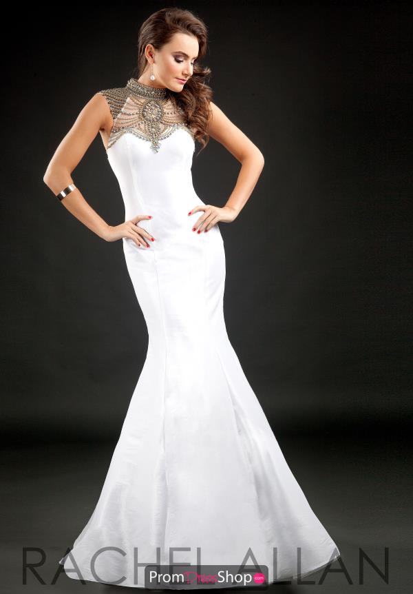 Rachel Allan Beaded Tulle Blue Dress 7154