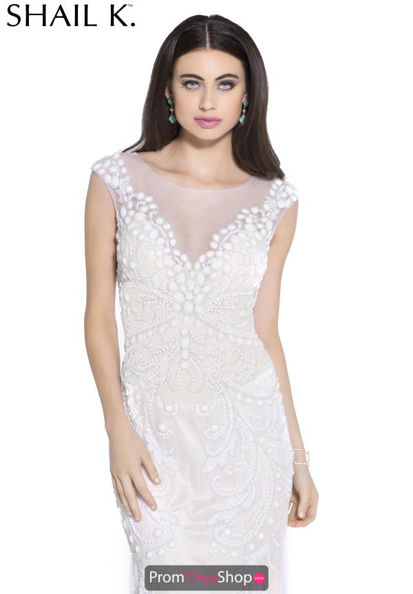 Shail K White Fitted Dress 3984