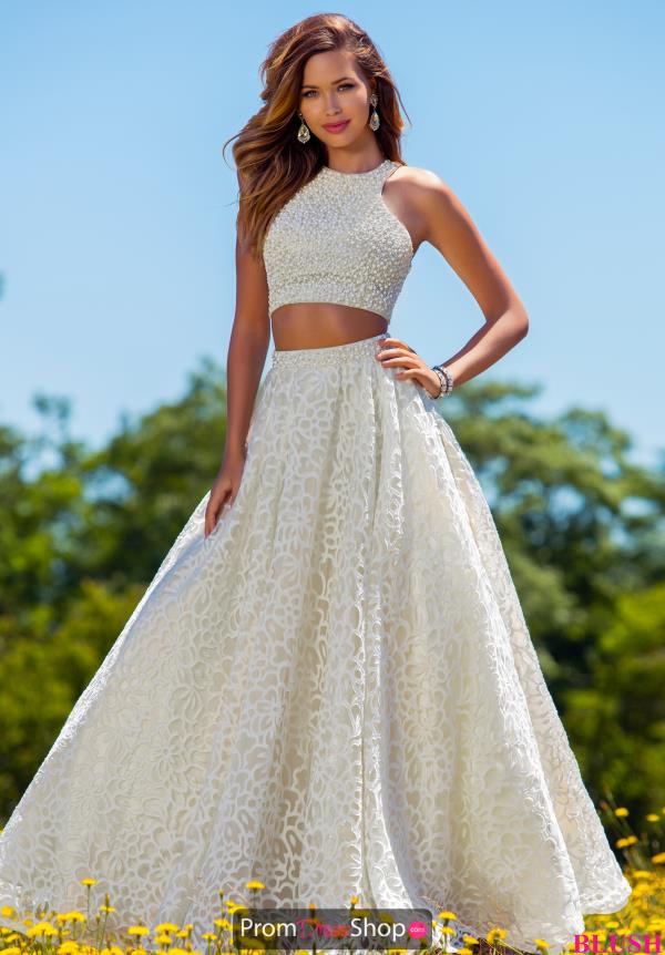 Blush A Line Beaded Dress 5600