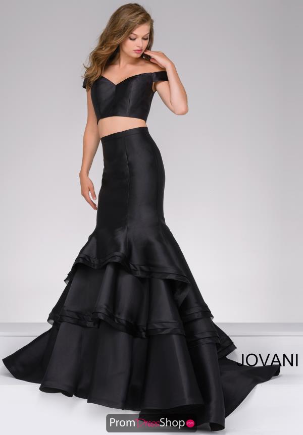 Cap Sleeved Two Piece Mermaid Jovani Dress 46866