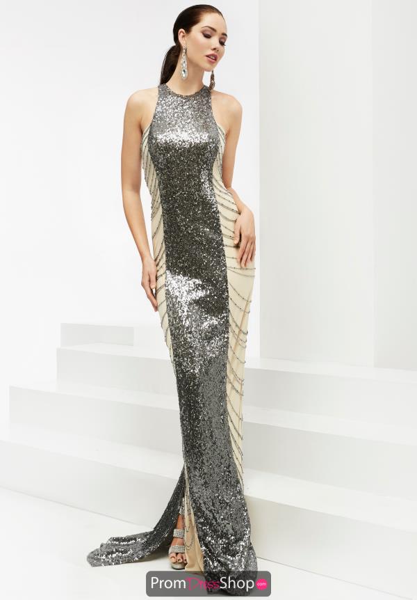 High Neckline Fitted Jasz Couture Dress 5933