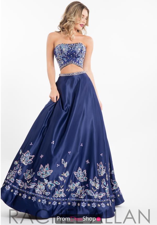Rachel Allan A Line Satin Dress 7605