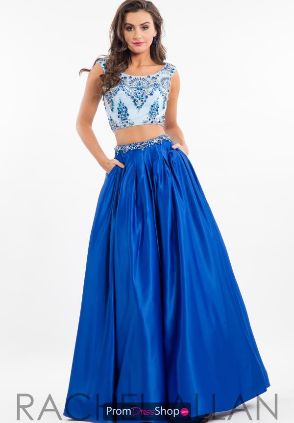 Rachel Allan A Line Satin Dress 7618
