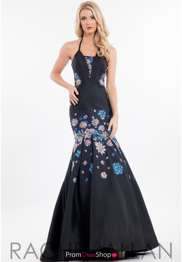 Rachel Allan Long Beaded Dress 7689