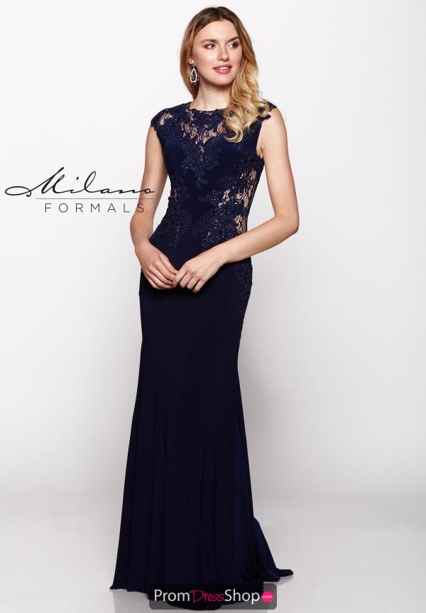 Cap Sleeved Fitted Milano Formals Dress E1931