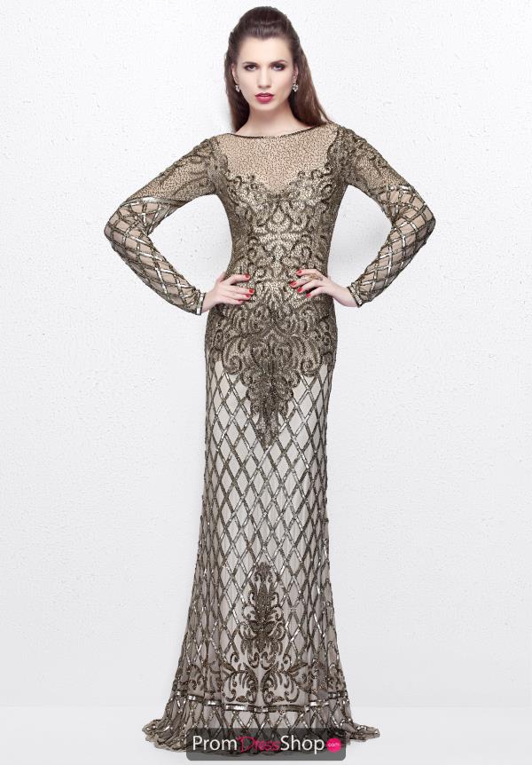 Primavera High Neckline Beaded Dress 1720