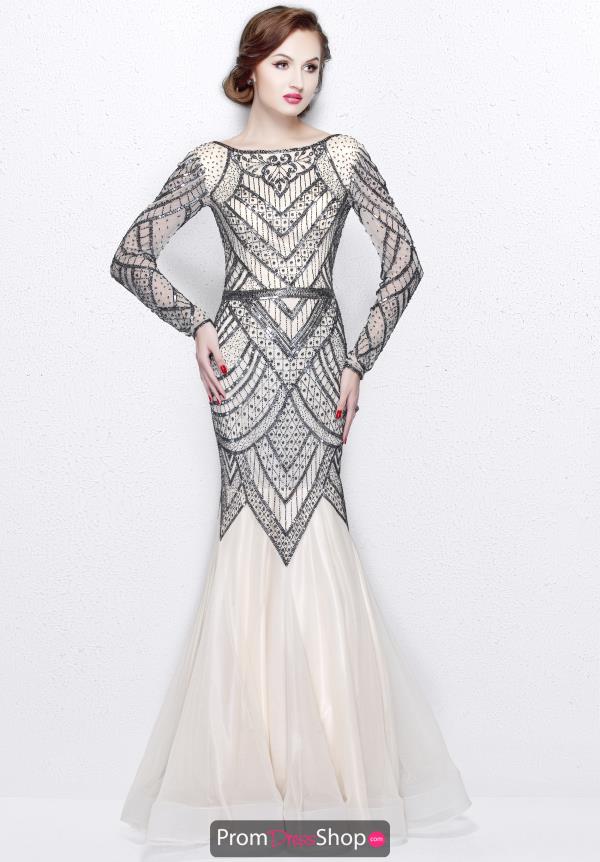 Primavera High Neckline Beaded Dress 1725