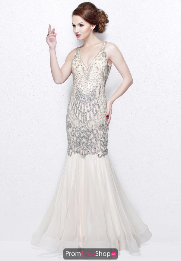 Primavera V Neckline Beaded Dress 1748