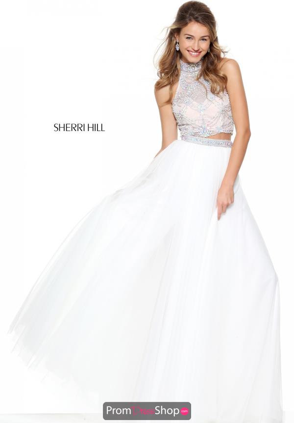 Sherri Hill High Neckline Beaded Dress 50704
