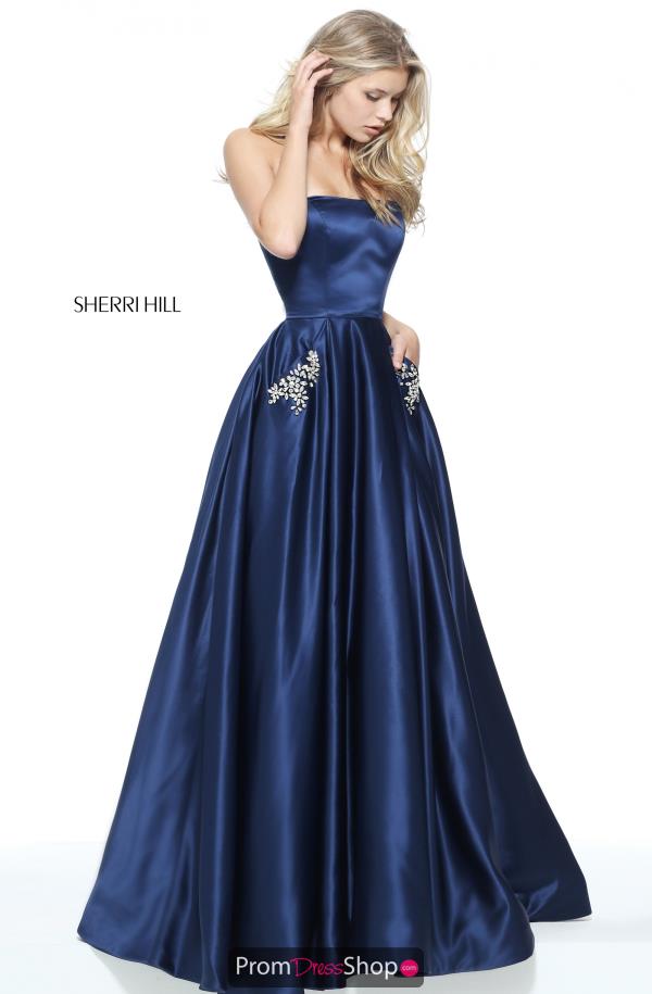 Sherri Hill Long Satin Plus Dress 50812
