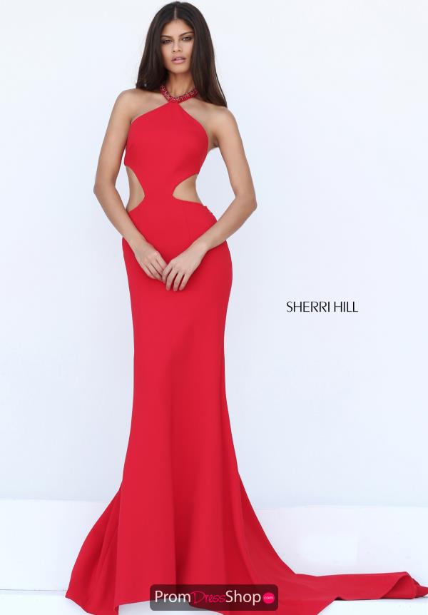 Sexy Back Long Sherri Hill Dress 50856