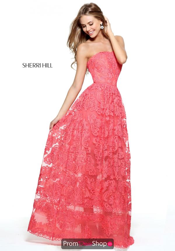 Strapless A Line Sherri Hill Dress 50878