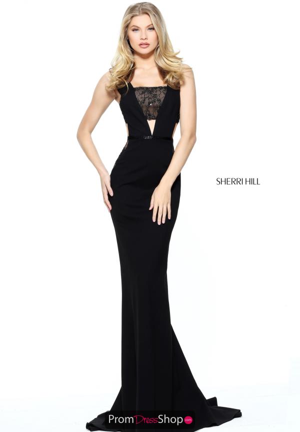 Sherri Hill Long Lace Dress 50997