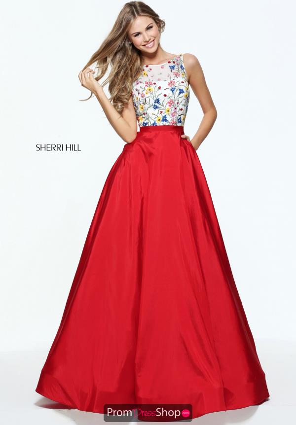 Sherri Hill High Neckline Beaded Dress 51037