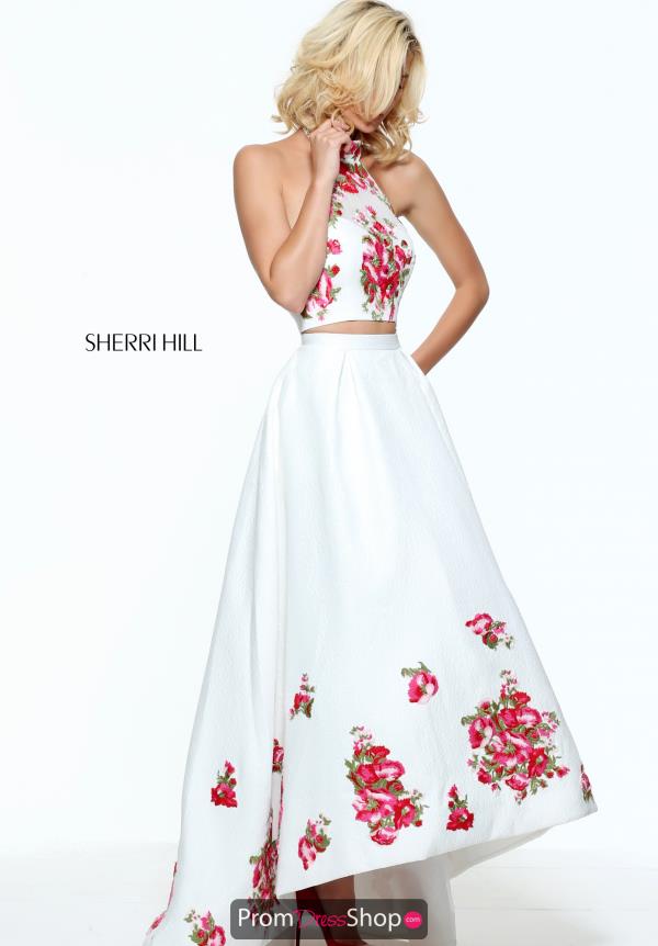 Sherri Hill Halter Top High Low Dress 51042