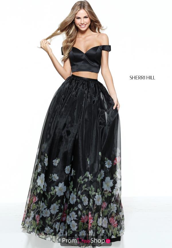 Sherri Hill Cap Sleeved A Line Dress 51053