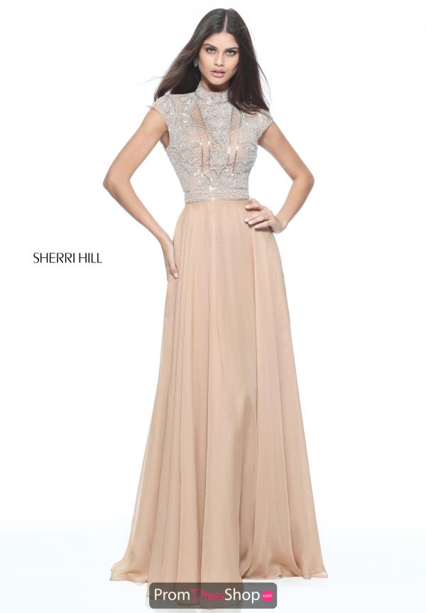 Sherri Hill Sleeved A Line Dress 51083