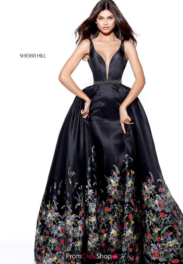Sherri Hill V- Neckline A Line Dress 51232