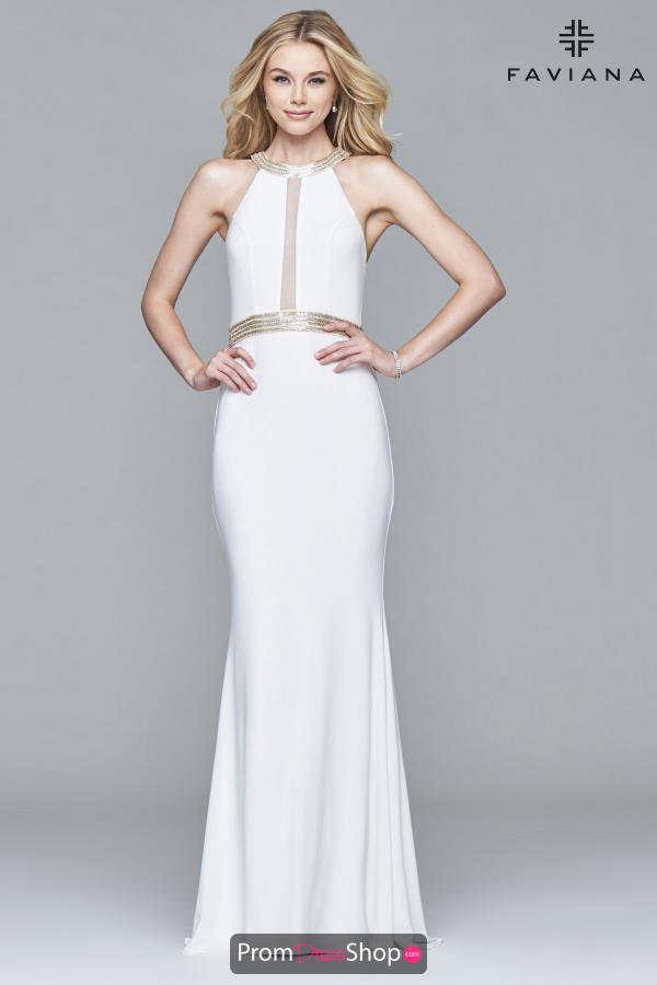 Faviana Halter Top Jersey Dress 7910