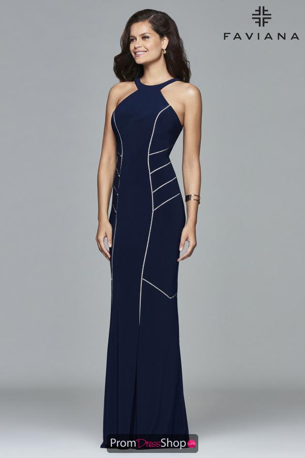 Faviana Long Fitted Dress 7917