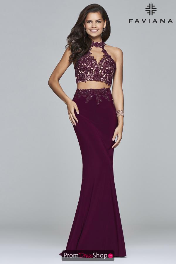 Faviana Jersey Two Piece Dress 7967