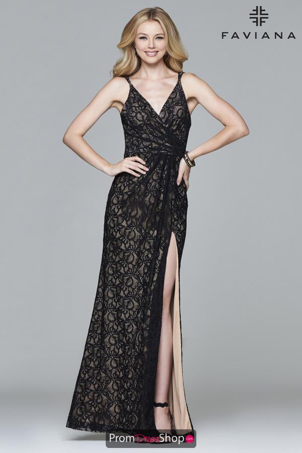 Faviana Lace Fitted Dress 7995