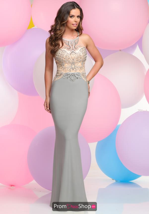 Zoey Grey Long Fitted Dress 31024