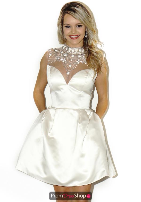 Sherri Hill Short Beaded High Neckline Dress 32288