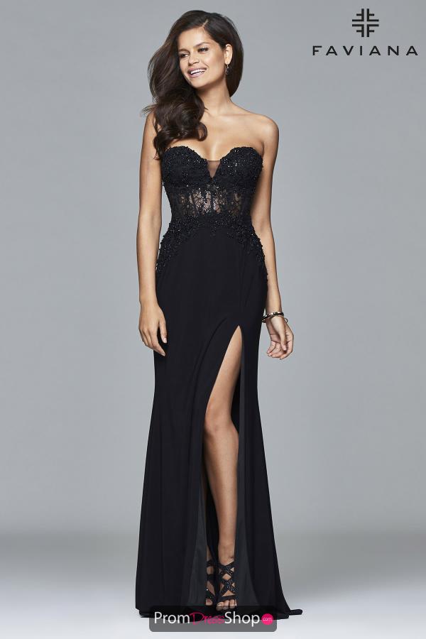 Sweetheart Neckline Fitted Faviana Dress S7907