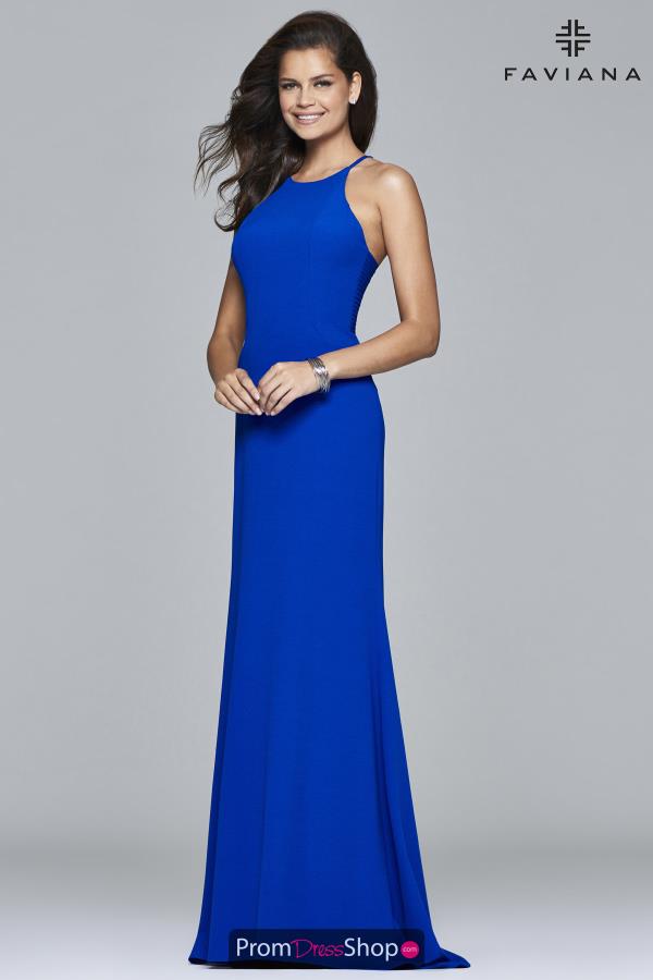 Faviana Long Fitted Dress S7913