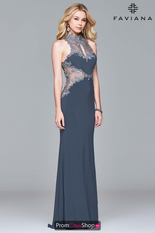 Faviana Beaded Long Dress S7960