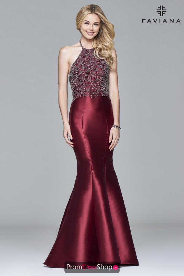 Faviana High Neckline Mermaid Dress S7974