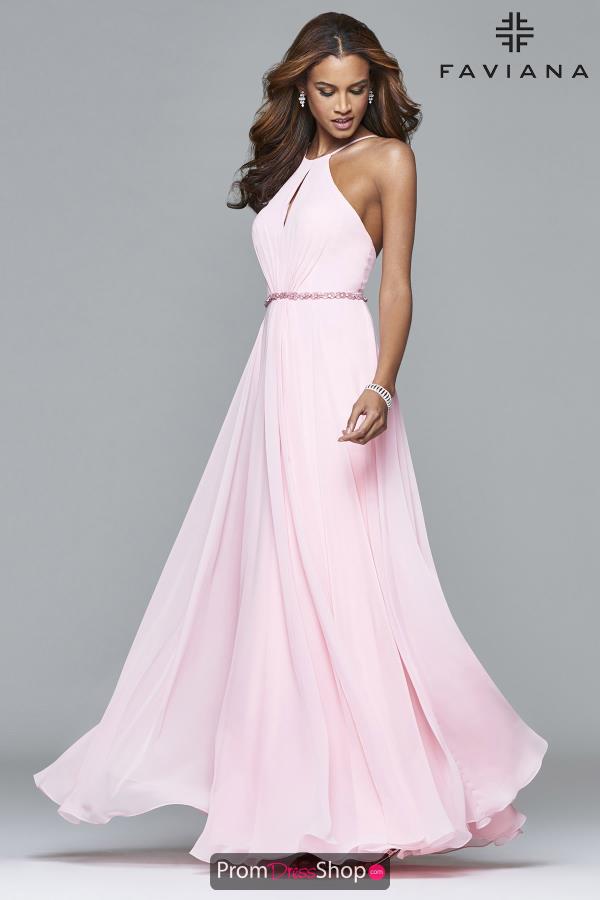 Faviana Long Halter Neckline Dress S7978