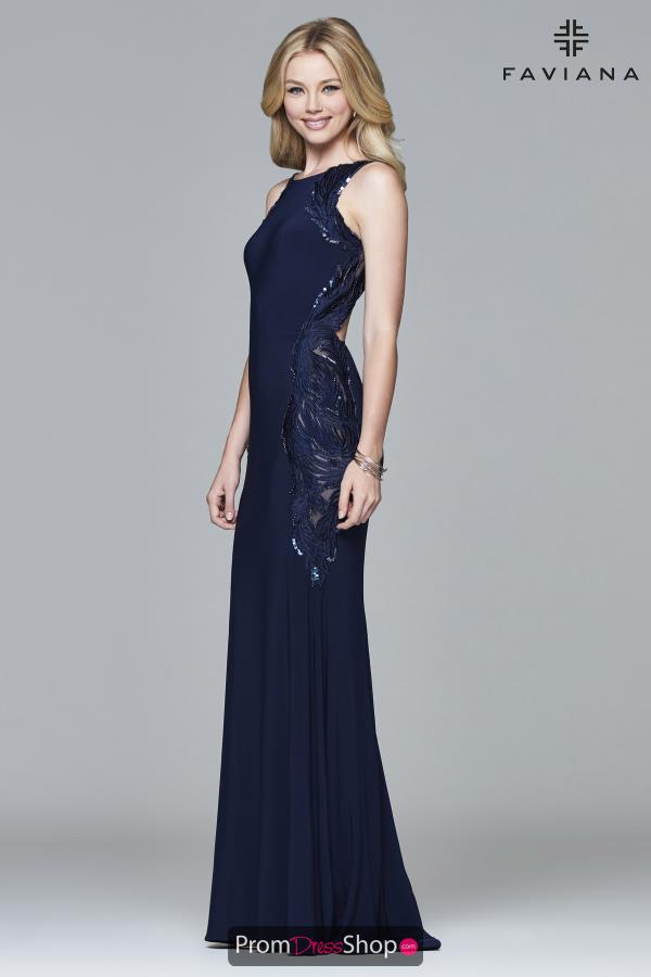 Faviana High Neckline Fitted Dress S8003