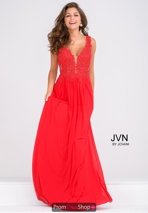 JVN by Jovani Beaded A Line Dress JVN41466