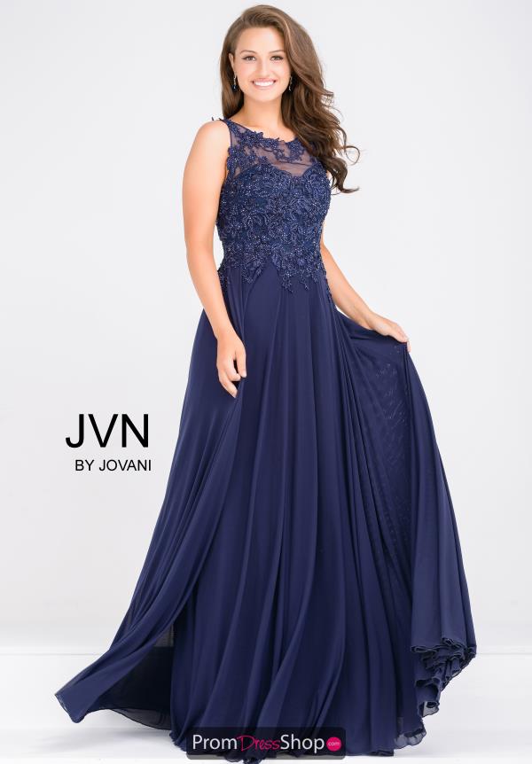 JVN by Jovani Beaded A Line Dress JVN47950