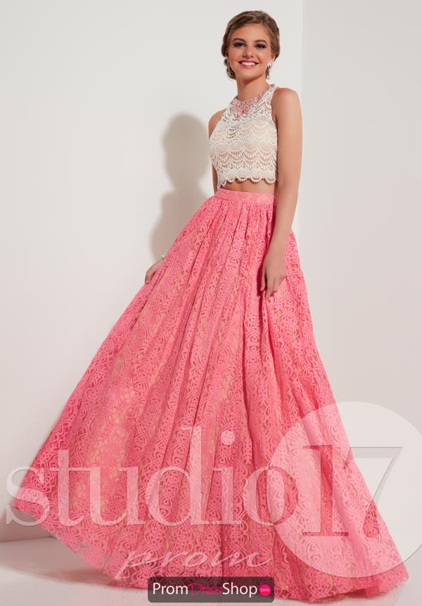 Studio 17 Long Lace Dress 12617