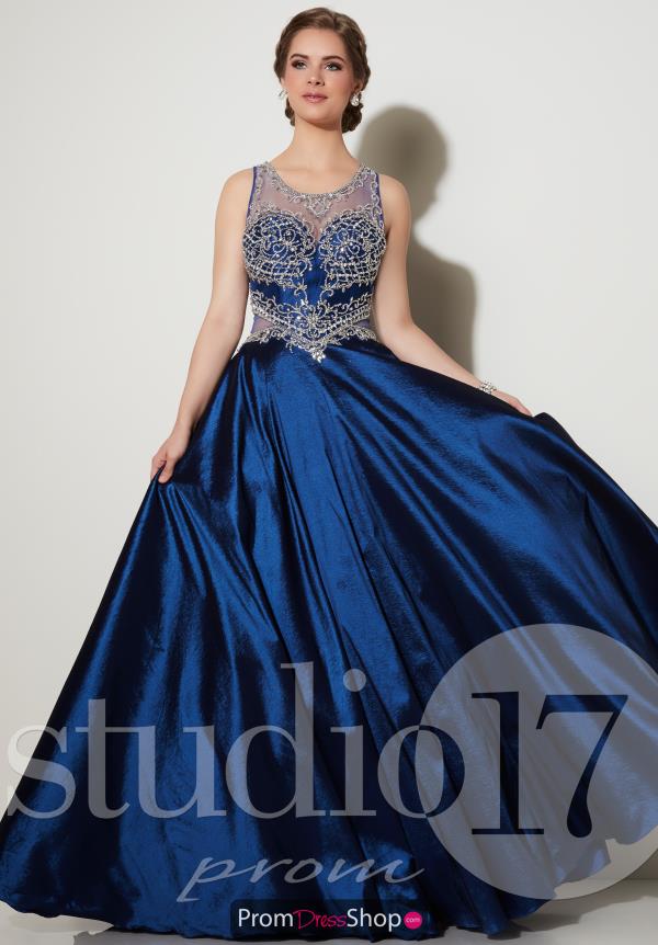 Studio 17 A Line Illusion Neckline Dress 12644