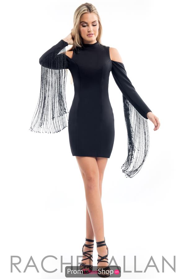 Rachel Allan High Neckline Dress L1035