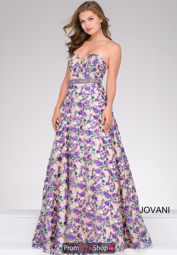Jovani A Line Beaded Dress 47740