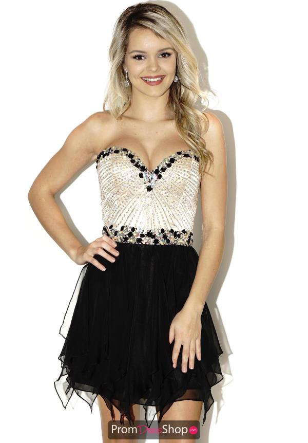 Sherri Hill Short Chiffon Skirt Dress 1928