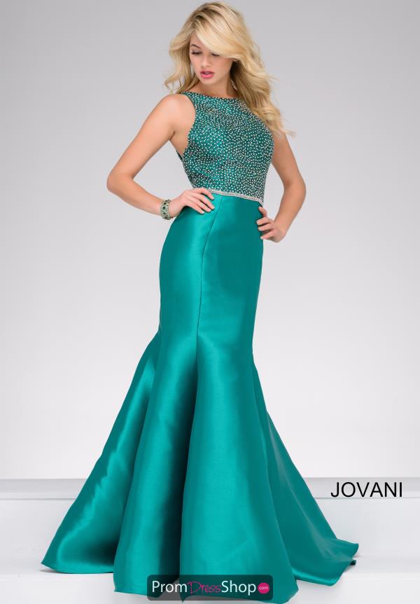 Jovani High Neckline Long Dress 42414