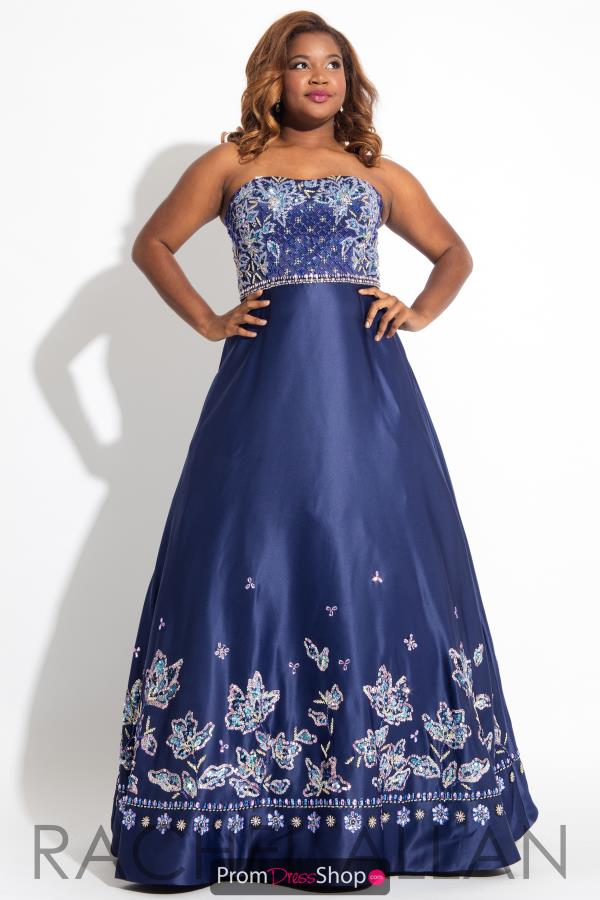 Rachel Allan Long A Line Dress 7803
