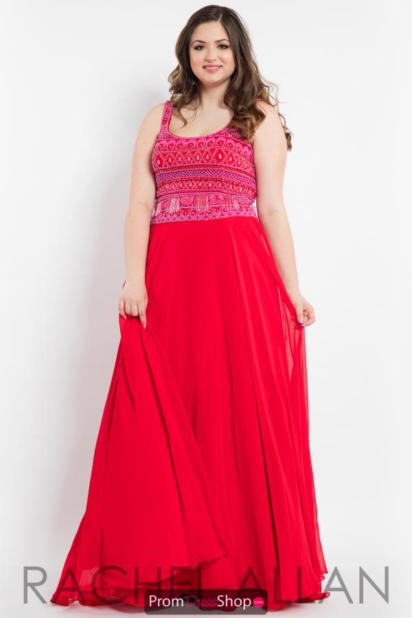 Rachel Allan Beaded Long Dress 7804