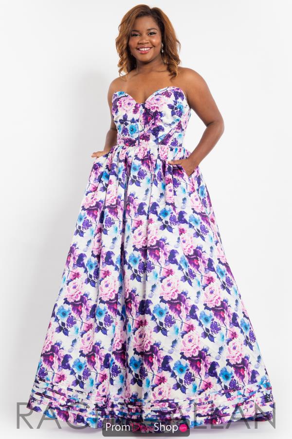 Rachel Allan Strapless A Line Dress 7812