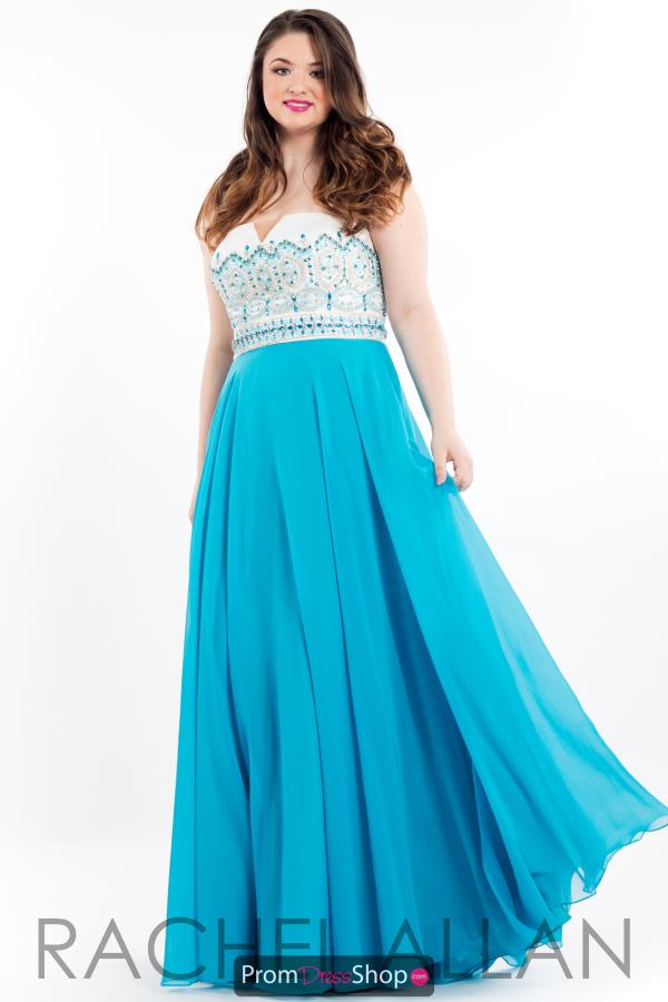 Rachel Allan Strapless A Line Dress 7825