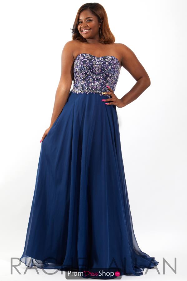 Rachel Allan Strapless A Line Dress 7826