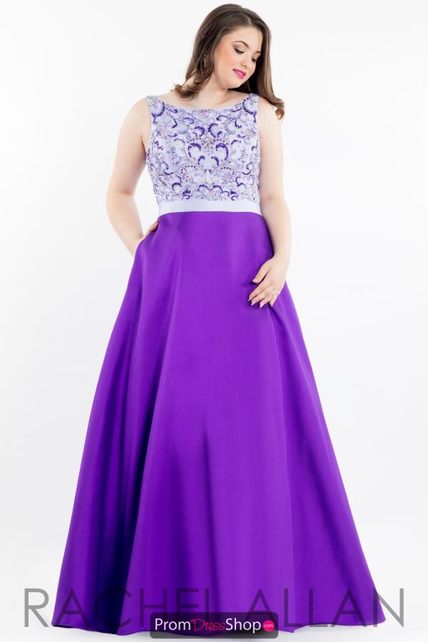 Rachel Allan Beaded A Line Dress 7835