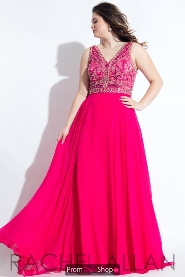 Rachel Allan Beaded Long Dress 7836