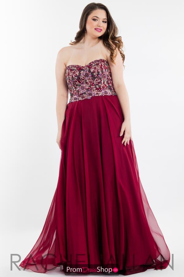 Rachel Allan Strapless A Line Dress 7840